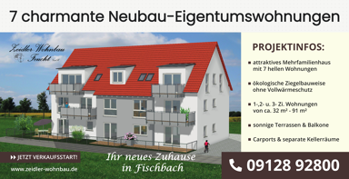 Wohnung zum Kauf provisionsfrei 541.400 € 3 Zimmer 91,2 m² 1. Geschoss Hutbergstraße 2a Fischbach Nürnberg 90475