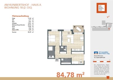 Wohnung zum Kauf provisionsfrei 404.000 € 3 Zimmer 84,8 m² 2. Geschoss Witterschlick Alfter, Witterschlick 53347