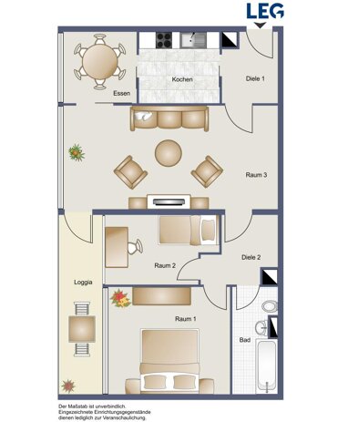 Wohnung zur Miete 599 € 3 Zimmer 74,8 m² 6. Geschoss Emsstraße 12 Weinberg Braunschweig 38120