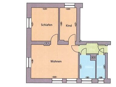 Wohnung zum Kauf Provisionsfrei 186.500 € 3 Zimmer 56 m² Erdgeschoss Lüneburger Straße Hansaviertel Rostock 18057