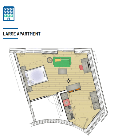 Wohnung zur Miete 1.010 € 1 Zimmer 41 m² 4. Geschoss frei ab sofort Himmelgeister Straße 270 Bilk Düsseldorf 40225