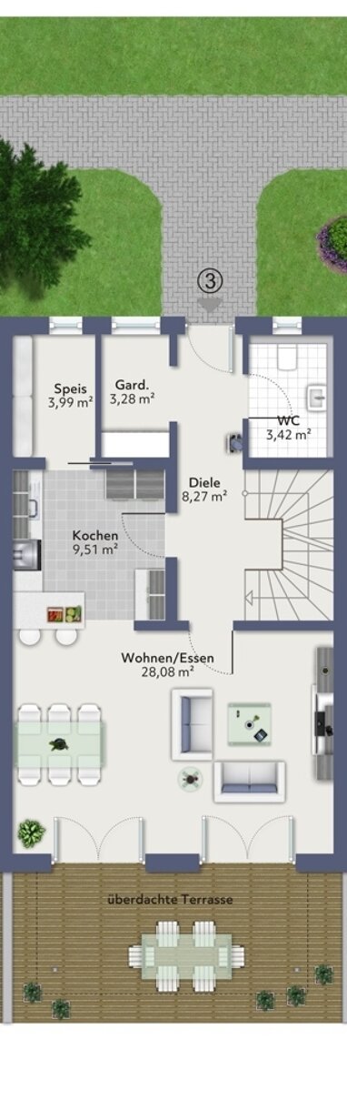 Reihenmittelhaus zum Kauf 849.000 € 5 Zimmer 156,5 m² 158 m² Grundstück Obersur Amerang 83123