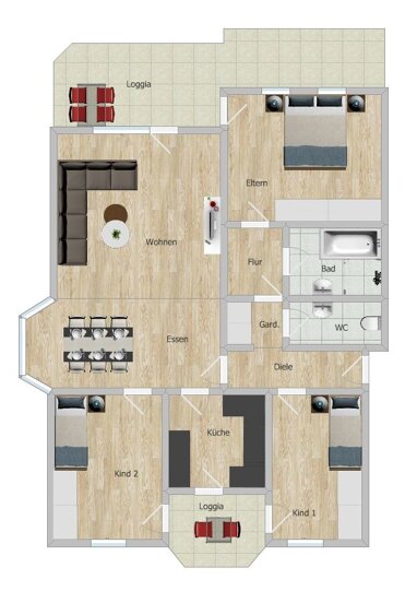 Wohnung zum Kauf 397.000 € 4,5 Zimmer 93 m² 3. Geschoss Waiblingen - Kernstadt Waiblingen 071332