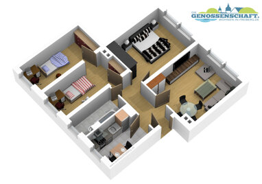 Wohnung zur Miete 439 € 4 Zimmer 64,2 m² Erdgeschoss Geschwister-Scholl-Straße 33 Halsbrücke Halsbrücke 09633