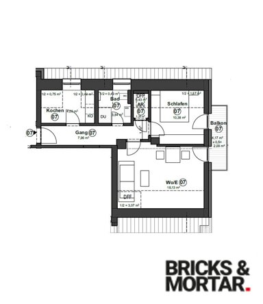 Wohnung zum Kauf 250.000 € 2,5 Zimmer 54,9 m² 2. Geschoss Bad Wörishofen Bad Wörishofen 86825