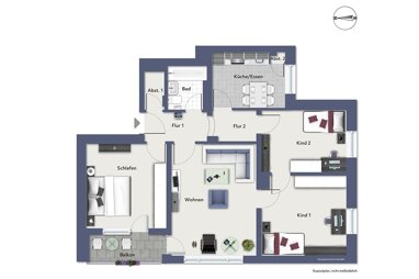 Wohnung zum Kauf 279.000 € 4 Zimmer 86,4 m² Sanderau Würzburg 97072