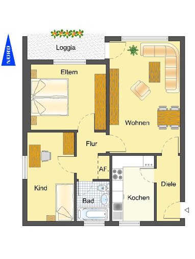 Wohnung zur Miete 509 € 3 Zimmer 70 m² 1. Geschoss Martin-Luther-Straße 53 Detmold - Kernstadt Detmold 32756