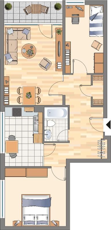 Wohnung zur Miete nur mit Wohnberechtigungsschein 390 € 3 Zimmer 78,8 m² 1. Geschoss frei ab 31.01.2025 Clarenberg 32 Clarenberg Dortmund 44263