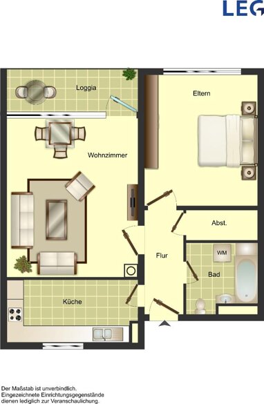 Wohnung zur Miete 634 € 2 Zimmer 61 m² 1. Geschoss Kurt-Tucholsky-Straße 15 Garath Düsseldorf 40595