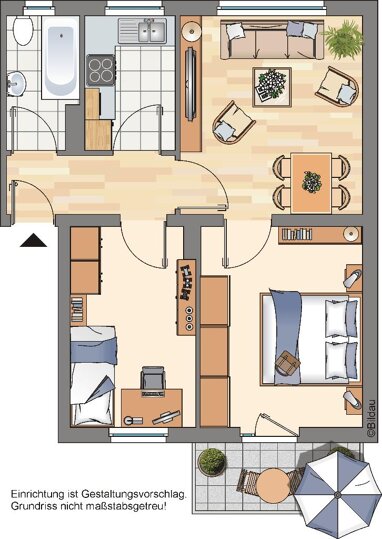Wohnung zur Miete 419 € 2 Zimmer 53,6 m² 2. Geschoss Martin-Luther-Straße 21 Brassert Marl 45768
