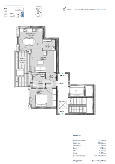 Wohnung zum Kauf Provisionsfrei 415.000 € 2 Zimmer 61,7 m² Utbremen Bremen 28279