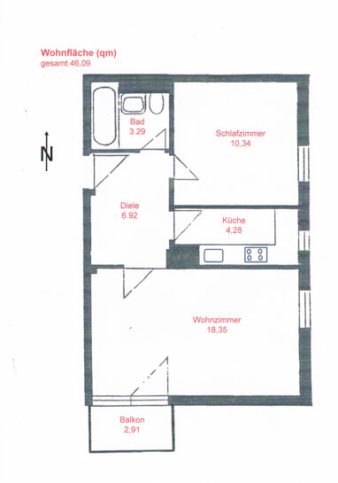 Wohnung zur Miete 1.000 € 2 Zimmer 44,6 m² 2. Geschoss Daglfinger Straße 56 Daglfing München 81929