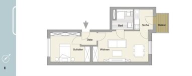 Wohnung zum Kauf Provisionsfrei 332.000 € 2 Zimmer 48,2 m² 1. Geschoss Roonstr. 8 Neustadt - Süd Köln 50674
