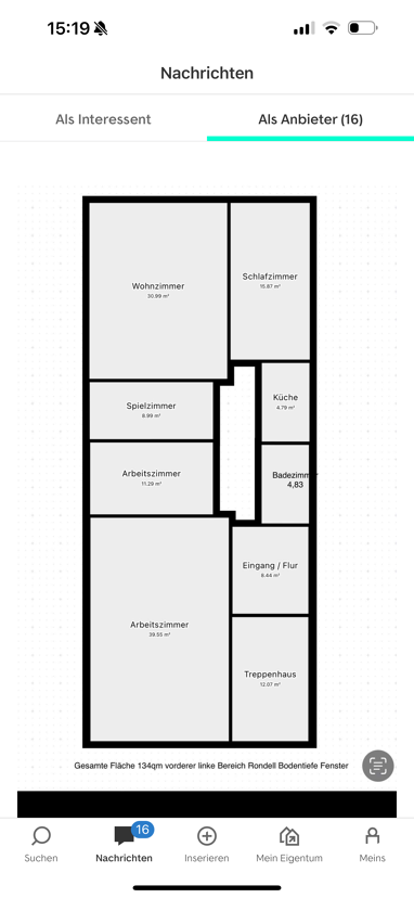 Wohnung zur Miete 1.100 € 5 Zimmer 136 m² 1. Geschoss Entenpfuhl Altstadt 4 Koblenz 56068