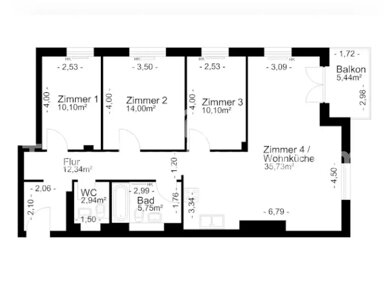 Wohnung zur Miete Tauschwohnung 1.133 € 4 Zimmer 96 m² 2. Geschoss Lichtenrade Berlin 12309