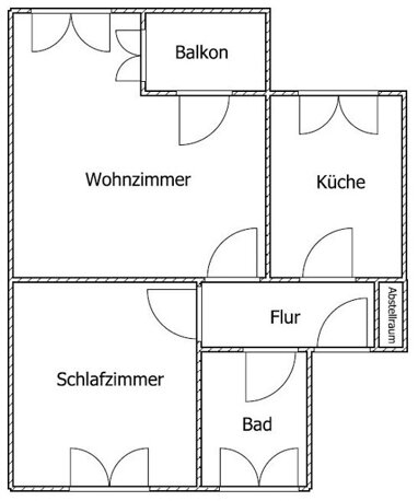 Wohnung zur Miete 685,60 € 2 Zimmer 55 m² 2. Geschoss Mintarder Weg 18 Unterrath Düsseldorf 40472