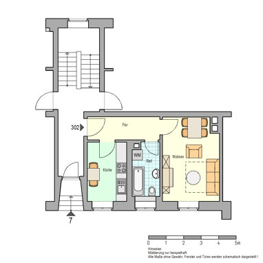 Wohnung zur Miete 295 € 1 Zimmer 34 m² Erdgeschoss Kinkelstr. 7 Zay - West Rastatt 76437