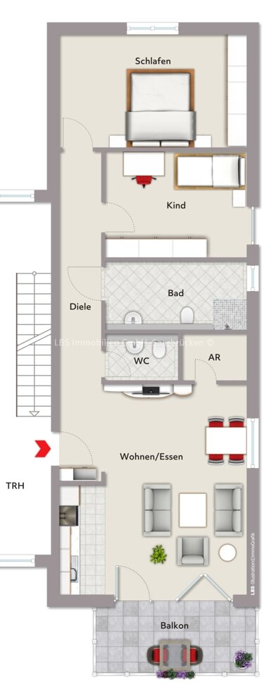 Wohnung zum Kauf Provisionsfrei 329.000 € 3 Zimmer 92,2 m² Hülzweiler Schwalbach 66773