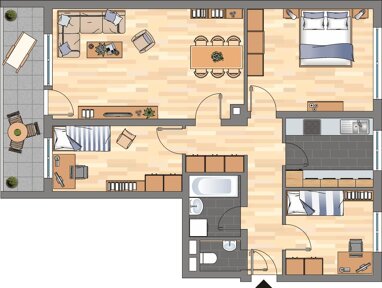 Wohnung zur Miete 759 € 4 Zimmer 83,2 m² 4. Geschoss Dürkheimer Straße 1 Innenstadt - West 2 Worms 67549