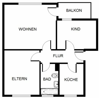 Wohnung zur Miete 529,30 € 3 Zimmer 67 m² Bussardhof 9 Buer Gelsenkirchen 45894