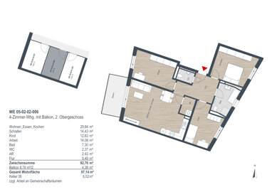 Wohnung zur Miete 1.362,90 € 4 Zimmer 97,4 m² 2. Geschoss Deutenbacher Straße 26 Stein Stein 90547