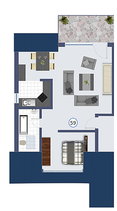 Wohnung zur Miete 890 € 2,5 Zimmer 65 m² 4. Geschoss Daimlerstr. 8c Südost Hanau 63450