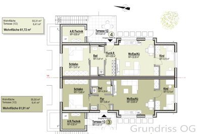 Wohnung zum Kauf provisionsfrei 280.000 € 3 Zimmer 61,9 m² 1. Geschoss Welschbillig Welschbillig 54298