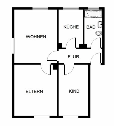 Wohnung zur Miete 349 € 3 Zimmer 51,1 m² 1. Geschoss frei ab 27.10.2024 Pfälzer Platz 1 Mitte Bergkamen 59192