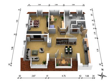 Wohnung zur Miete 1.560 € 4,5 Zimmer 123 m² 2. Geschoss frei ab sofort Kesselsdorfer Straße 187/189 Niedergorbitz/Roßthal Dresden 01169