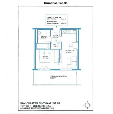 Wohnung zum Kauf 169.000 € 2 Zimmer 4. Geschoss Puntigam Graz 8055