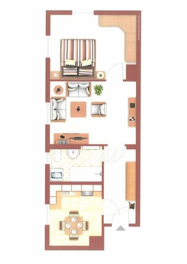 Wohnung zur Miete 350 € 2 Zimmer 47,3 m² 3. Geschoss Schaufußstr. 36 Neugruna (Polenzstr.) Dresden 01277
