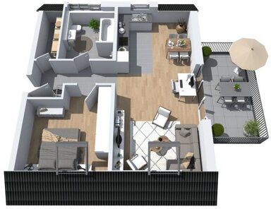 Penthouse zum Kauf provisionsfrei 432.000 € 2 Zimmer 62 m² 3. Geschoss Gibb Wiesbaden 65203