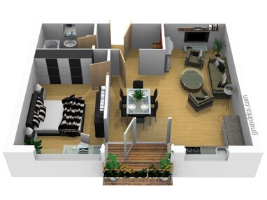 Wohnung zum Kauf 205.200 € 2 Zimmer 46,6 m² 2. Geschoss Reinickendorf Berlin 13403
