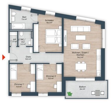 Wohnung zum Kauf Provisionsfrei 889.950 € 4 Zimmer 101 m² 2. Geschoss Großreuther Straße 165 Marienberg Nürnberg 90425