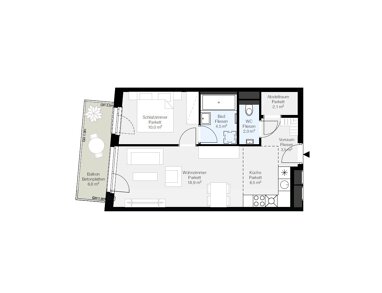 Wohnung zur Miete 544,87 € 2 Zimmer 47,5 m² 2. Geschoss Wiener Neustadt 2700