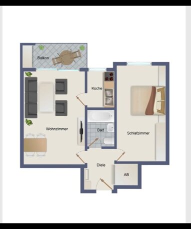 Wohnung zur Miete 650 € 2 Zimmer 48 m² Erdgeschoss Mauerstraße Espan 143 Fürth 90765