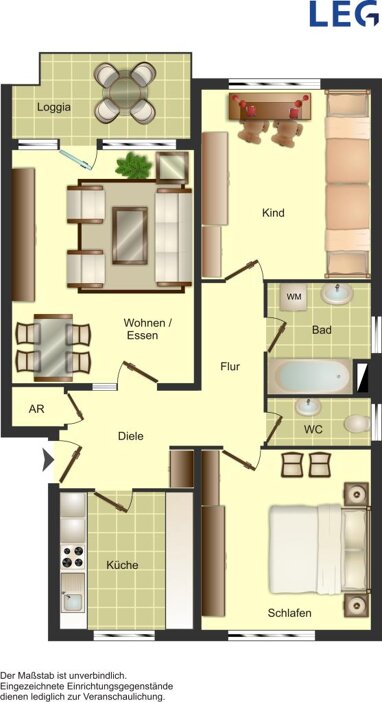 Wohnung zur Miete 926 € 3 Zimmer 86,3 m² Erdgeschoss frei ab 01.08.2024 Altenbrückstraße 61 Hassels Düsseldorf 40599