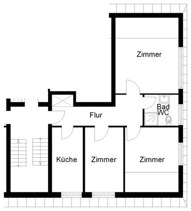 Wohnung zur Miete 559,83 € 3 Zimmer 61,3 m² Pommersche Str. 11 Dodesheide 82 Osnabrück 49088
