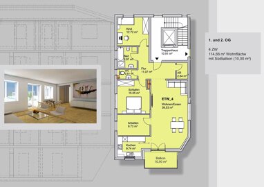 Wohnung zum Kauf Provisionsfrei 660.000 € 4 Zimmer 114,7 m² 1. Geschoss Schniegling Nürnberg 90427