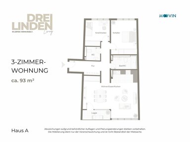 Studio zur Miete 1.351 € 3 Zimmer 93,1 m² 2. Geschoss frei ab 01.02.2025 Dreilindenstraße 4 Altlindenau Leipzig 04177