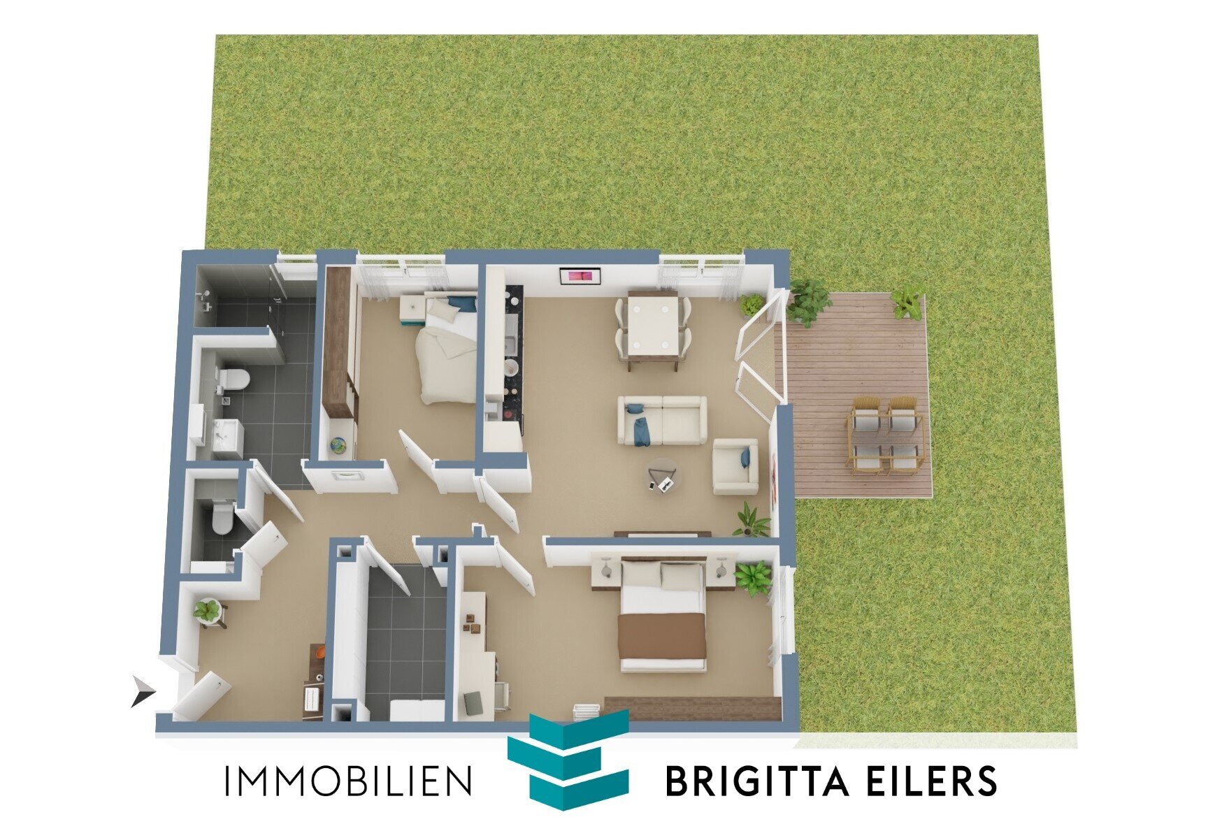 Wohnung zum Kauf Provisionsfrei 364.000 € 3 Zimmer 84,6 m²<br/>Wohnfläche Erdgeschoss<br/>Geschoss Achim Achim 28832
