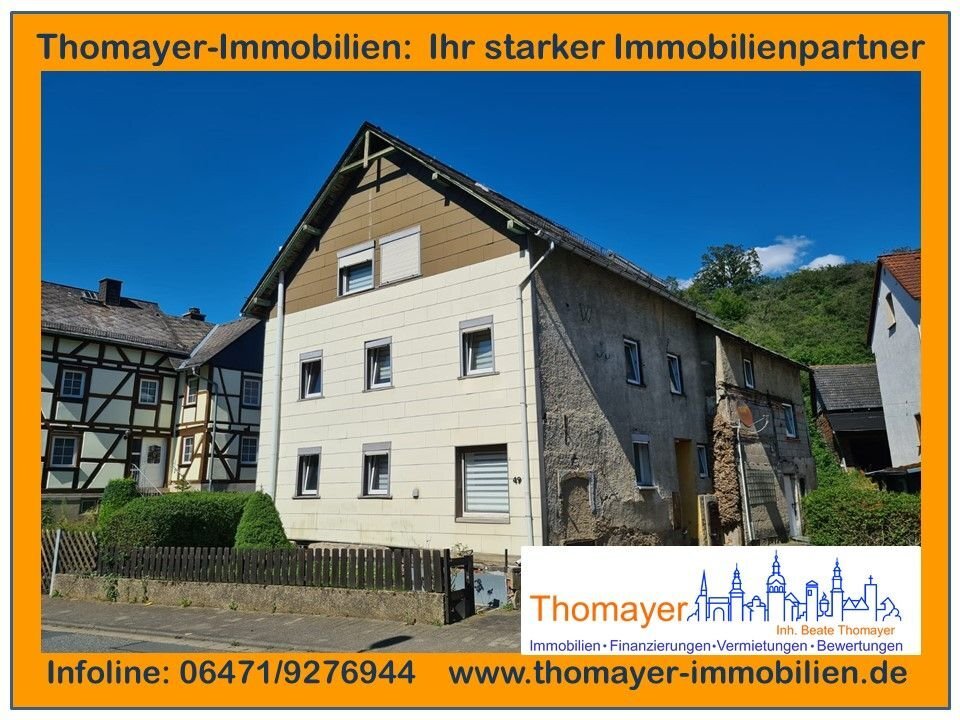 Einfamilienhaus zum Kauf 99.000 € 10 Zimmer 192 m²<br/>Wohnfläche 358 m²<br/>Grundstück ab sofort<br/>Verfügbarkeit Blessenbach Weinbach 35796