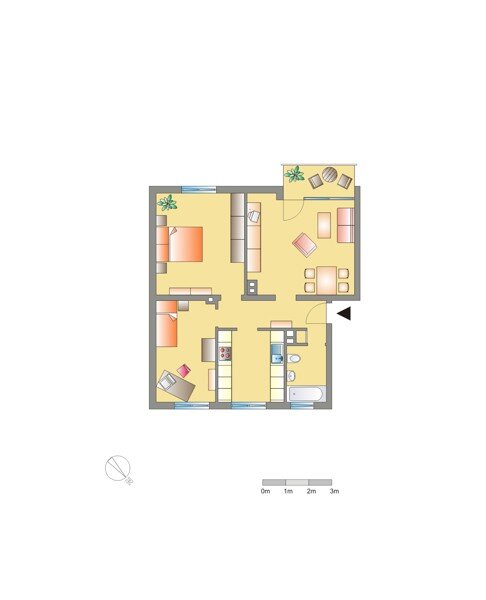 Wohnung zur Miete 554,40 € 3,5 Zimmer 63 m²<br/>Wohnfläche Hans-Böhm-Str. 17 Innenstadt Neuwied 56564