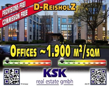 Bürogebäude zur Miete Provisionsfrei 1.900 m² Bürofläche teilbar von 278 m² bis 1.900 m² Holthausen Düsseldorf 40589