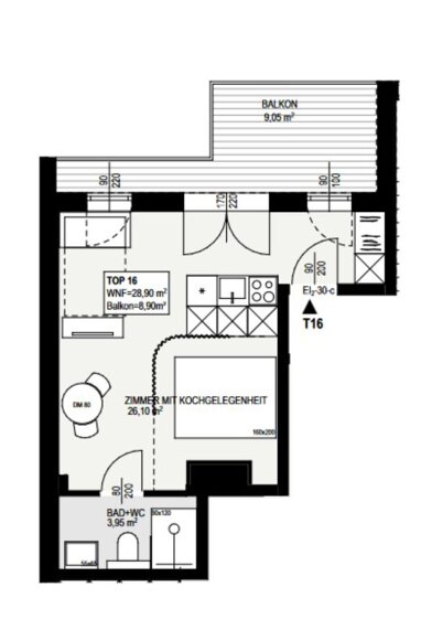 Wohnung zum Kauf 194.000 € 1 Zimmer 30,1 m² Wien 1100