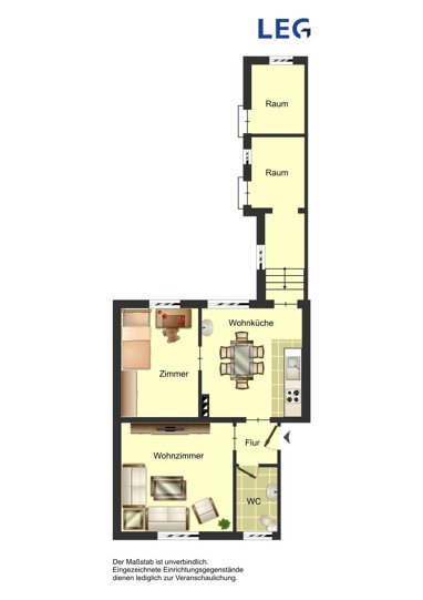 Wohnung zur Miete 429 € 2 Zimmer 48 m² Erdgeschoss frei ab 12.07.2024 Gertrudenstraße 14 Schwartzstraße Bocholt 46397