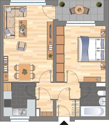 Wohnung zur Miete 449 € 2 Zimmer 50,5 m² 5. Geschoss Deisterstraße 6 Grone - Süd Göttingen 37081