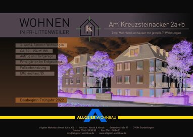 Wohnung zum Kauf 1.012.000 € 4 Zimmer 115 m² Erdgeschoss Am Kreuzsteinacker WE 1.4 Littenweiler Freiburg im Breisgau 79117