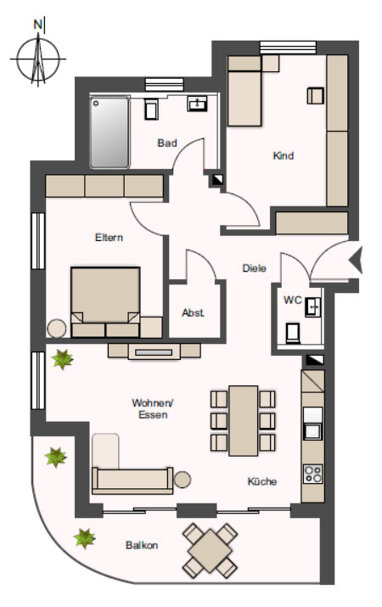 Wohnung zum Kauf 367.820 € 3 Zimmer 69,4 m² 1. Geschoss Auenstein Auenstein-Ilsfeld 74360