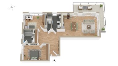 Wohnung zur Miete 1.421 € 3 Zimmer 88,8 m² 2. Geschoss Gaarden - Ost Bezirk 1 Kiel 24143